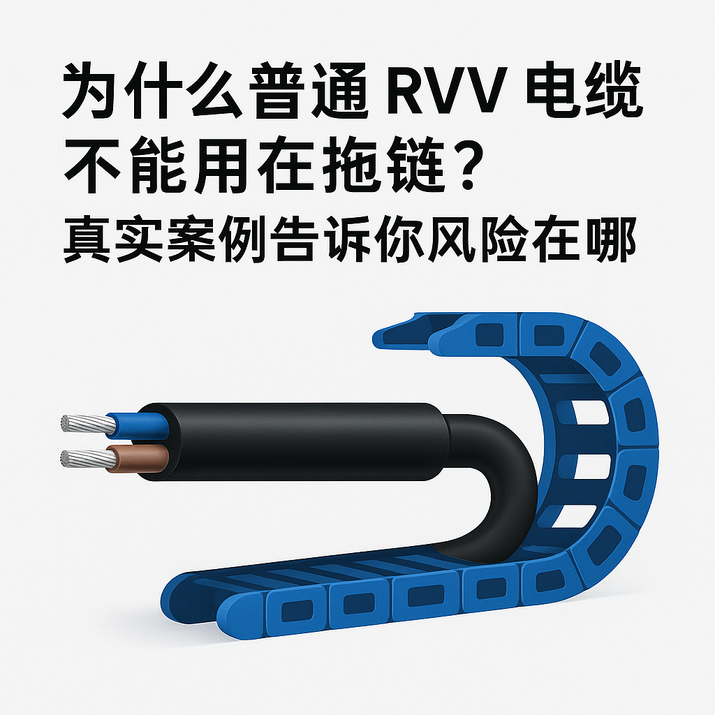 为什么普通 RVV 电缆不能用在拖链？真实案例告诉你风险在哪